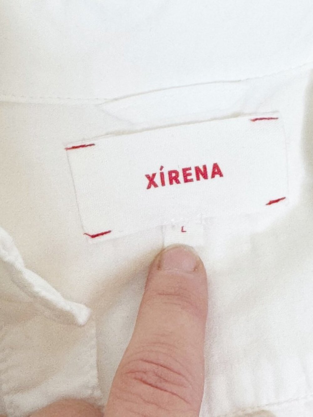 Xírena Blayke White Cotton Poplin Tunic Shirt Dress Size L - Picture 8 of 14